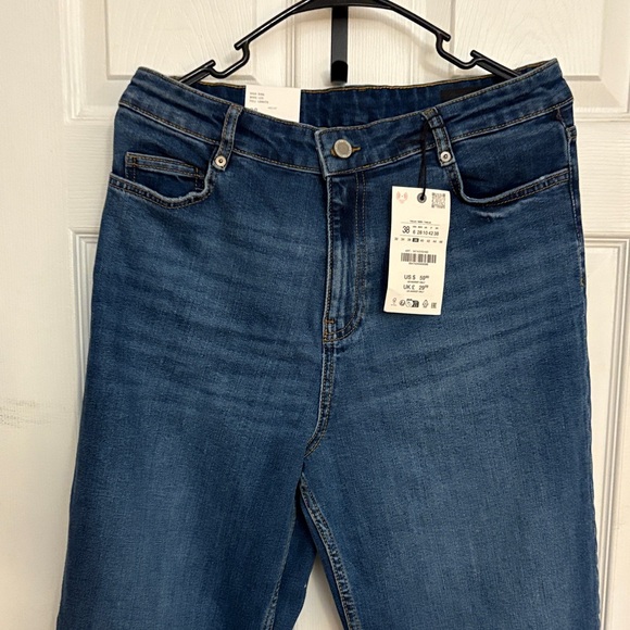 Zara Dark Blue Wide Leg Jeans - Picture 6 of 6